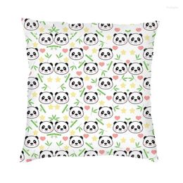 Pillow Panda Bamboo Cover 45x45cm Home Decor 3D Print Animal Throw For Living Room Double Side