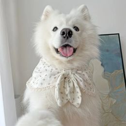 Dog Scarf Pomeranian Poodle Corgi Samoyed Husky Border Collie Labrador Golden Retriever Dog Collar Pet Product Dog Supplies 240524