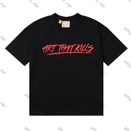 Gallerydept 24SS Vintage Gallrey Tee Depts Washed ART THAT KILLS Gold Stamp Letters Printed Logo ZOMBIE T Shirt Loose Oversized Hip Hop Unisex Short Sleeve 6062 JBK