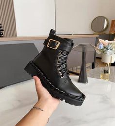 Designer Ladies Ankle Boots Luxury Quality Black Short Boots Fall Winter Fashion Laceup Casual Shoes Martin Boots Size 35409427787