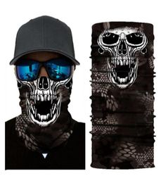 Balaclava Motorcycle Biker Ghost Durag Full Face Guard Shield Tactical Masque Scarf Skull Mask Ski Bicycle Motor Militar Bandana406202720