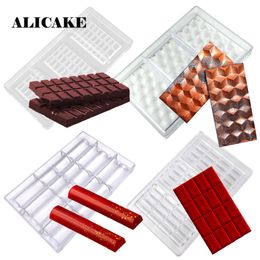 3D Bar Molds Polycarbonate Tray for Plastic Moldes Para Solid Chocolate Moulds Form Bakery Baking Mold Pastry Tools Q1218 266L