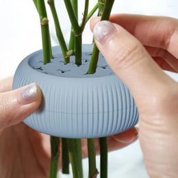 Vases Stable Stem Holder Floral Arrangement Tool Set With Silicone Spiral Ikebana Flower Arranger Grid Diy For Multi-holes