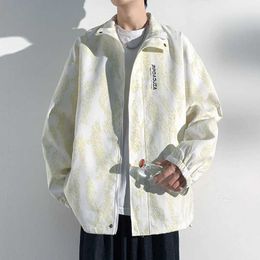 Men's Jackets Mens Coats Models 2024 Korean Fashion Loose Set Coat Harajuku Original Mens Spring Jacket Style Q240523