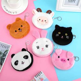 Purse Cute Plugin Coin Purchase Panda Animal Coin Purchase Zipper Coin Purchase USB Wireless Headphone Mini Bag Key Pack Childrens Birthday Gift Y240524