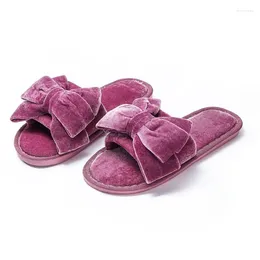 Slippers 2024 European And American Women's Autumn Winter Golden Velvet 3466