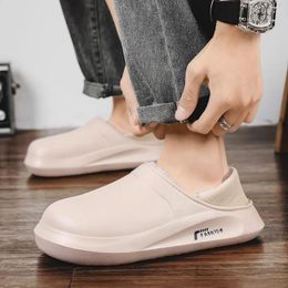 Slippers Winter Warm Plush Cotton Shoes Fashion Indoor Women's Lightweight Comfortable Frost Resistance Men Outdoor Beach
