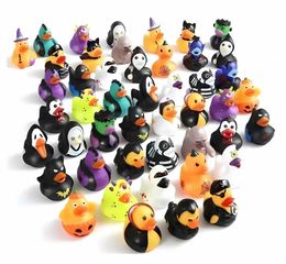 Baby Bath Toys 50/100 pieces of Halloween rubber duck fitting Halloween theme rubber duck bath duck toy decoration Halloween party discountS2452422