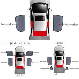 Car Sunshade New For Seat Ateca -2022 Magnetic Shield Front Windshield Mesh Frame Curtain Rear Side Window Sun Shade Visor Drop Delive Ot1T8