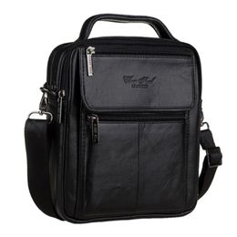 100% Genuine Leather Bag top-handle Men Bags Male Shoulder Cross body Bags Messenger Small Flap Casual Handbags Men Tote Bag 225E