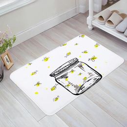 Carpets Firefly Yellow Bug Bedroom Floor Mat Home Entrance Doormat Kitchen Bathroom Door Decoration Carpet Anti-Slip Foot Rug