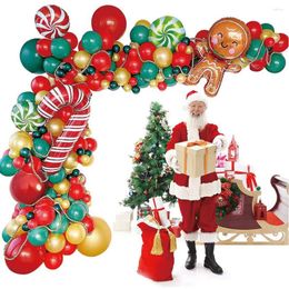 Party Decoration 128pcs Christmas Candy Balloon Garland Kit Red Green Latex Balloons For Year's Decor