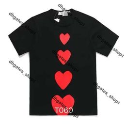 Play Fashion T-Shirts Designer Heart Shirt Cotton Embroidery Short Sleeve Summer T-Shirt Spring Heart-Shaped Logo Shirt Oversize Men Women Short Sleeve Tshirt 755