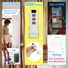 Wifi Rf Curtain Switch Tuya Smart Life Roller Shutter Module 433mhz Transmitter Remote Control Window Blinds Alexa Google Home