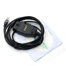 2023 New Made For BMW ENET E-thernet to OBD Interface Cable Coding F-Series Diagnostic Cable Black/Yellow with 20pin