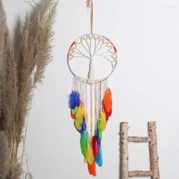 Tapestries Dream Catchers Colorful Woven Catcher Circular Net Wall Hanging Dreamcatchers Home Decor Room Wind Chimes Ornaments