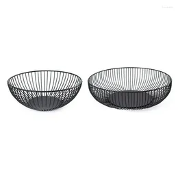 Bowls Versatile Fruit Basket For Convenient Storage Of Fruits Metal Snack Bread Vegetable Round Wire