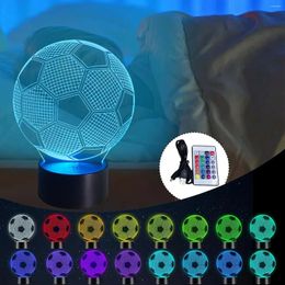 Table Lamps Blow Up Man Soccer Gifts For Boys Girls Birthday Kids 3D Night Light Football Stuff Christmas Decorations