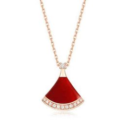 Midrange Charm and Brilliant Jewelry Bulgarly limited necklace silver red small skirt have Original logo