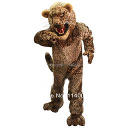 mascot Super Deluxe Style Snarling Cheetah Mascot Costume Leapord Cat Senior Club Mascotte Mascota Outfit Suit Party Mascot Costumes