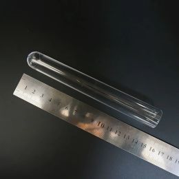 10pcs/20pcs/50pcs/100pcs 20x150mm Transparent Plastic Round Bottom Test Tubes With Cork Stopper For School