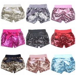 Baby Sequins Shorts Summer Glitter Pants Glow Bowknot Trousers Fashion Boutique Shorts Girls Bling Dance Shorts Sequins Trousers B486 10 ZZ