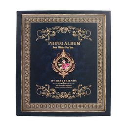 Albums Books Retro Photo Album 500 Pocket Box Album Childrens Storage Clip Book Picture Box 6-inch Photo Frame Q240523