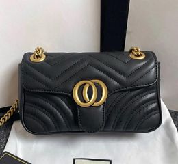 Designer Bag Marmont Women's Crossbody Bag Handbag Luxury Bag Metal Chain Luxury Handbag Classic Beautiful Shoulder Bag 26cm High Quality Letter Women's Wallet