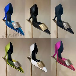 Designer Heel Sr Miroir Slingbacks sequestro di lusso di alta qualità Cuspide Stiletto Summer Dress Simbo