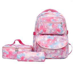 School Bags Kawaii Teenager Girls Schoolbags Lunch Bag And Pencil Case Set Large Capacity Primary Student Shoulder Cute Kids Backpacks