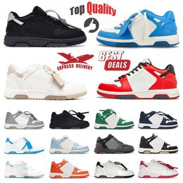 Top Brand Designer Schuhe aus Büro Sneaker Ooo Low Tops Kalb Leder Womens Herren Schuhschuhe Marine Blau grau weiß lila gelbe Sand Blau Celadon Trainer