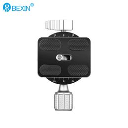 BEXIN QJ-07 360° Rotate Panoramic Shooting Camera Clamp Quick Release Clamp Camera Mount Clip Arca Swiss Tripod Plate Adapter
