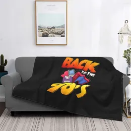 Blankets Funnf And Colour Blanket Back To The 90s Cartoon Fleece Velvet Cute Super Warm Ultra-Soft Throw For Car Plush Thin Quilt