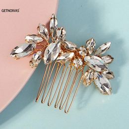 Hair Clips Women Six Teeth Bridal Side Comb Wedding Rhinestones Hairpin Headpiece Accessories Bride Headwear