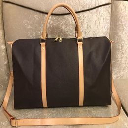 men duffle women travel bags hand luggage travel bag men pu leather handbags large cross body bag totes 55cm 245i