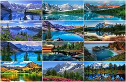 Paintings EverShine 5D Diamond Painting Full Drill Square Landscape Cross Stitch Art Embroidery Mountain Bead Picture Kits19203699