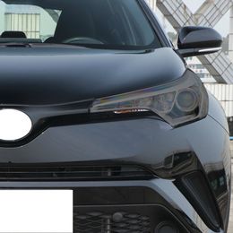 Car Headlight Protective Film Front Light Transparent Smoked Black TPU Sticker For Toyota CHR 2018 2019 2020 AX10 Accessories