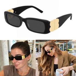 Women Sunglasses Fashion Womens Brand Designer 0096S Luxury Rectangle Full Frame Black Double B Style Men Glasses with Case 291p