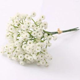 Decorative Flowers Artificial Baby's Breath Silk Flower Bouquet Home Decor Party Decoration White