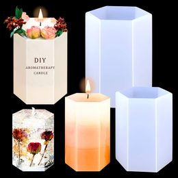 Cylinder Silicone Mould DIY Epoxy Resin Candle Mould Aromatherapy Candle Wax Moulds Clay Plaster Craft Casting Mould Home Decor