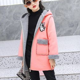 Jackets 2024 Girls Winter Jacket And Coats Long Sleeve Kids Cotton For Toddler Clothes Fashion Children Outerwear 4-12 Years