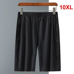 Plus Size 10XL Summer Cool Shorts Men Fashion Casual Solid Colour Shorts Male Black Short Pants Big Size 10XL 240524
