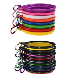 Pet Dog Bowls Sile Puppy Collapsible Feeding Bowls With Climbing Buckle Outdoor Travel Portable Food bbyIrr warmslove1025792