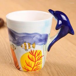 Mugs 400ml Milk Coffee Cup Mug Children's Breakfast Tea Juice Water Glass Women Novelty Animal