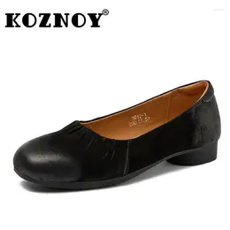 Casual Shoes Koznoy 2cm Suede Genuine Leather Shallow Ethnic Elegance Luxury Hollow Flats Lady Comfy Soft Soled Moccasins Summer Woman