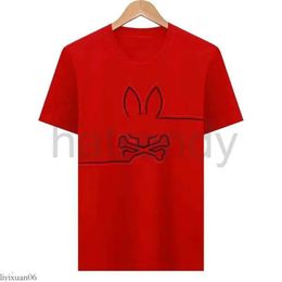 Psyco Bunny Shirt 2024 Psyco Bunny Shirts American Designer Skull Rabbit Pattern Cotton Tshirt Tees Men Women Business Casual Short Sleeves Summer T-Shirt 387