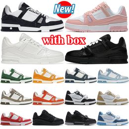 with box dust bag men women shoes designer trainer sneakers Low black white baby blue navy orange green tour yellow Pink Brown mens trendy outdoor tennis