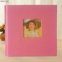 Albums Books Handmade DIY photo album souvenir book internal page self adhesive type photo album family children open window photo album Q240523