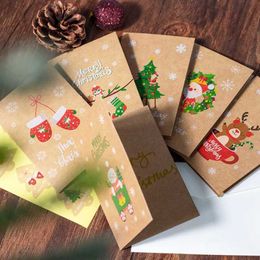 Gift Cards Greeting Cards 18 pieces/set Christmas Merry Card Folding Small Card DIY New Year Christmas Card Gift Card Party Decoration Christmas Card WX5.22