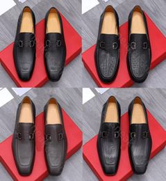 Classic Designers Shoes Mens Fashion Loafers Genuine Leather Men Business Office Work Formal Dress Shoes Brand Designer Party Wedd4718724